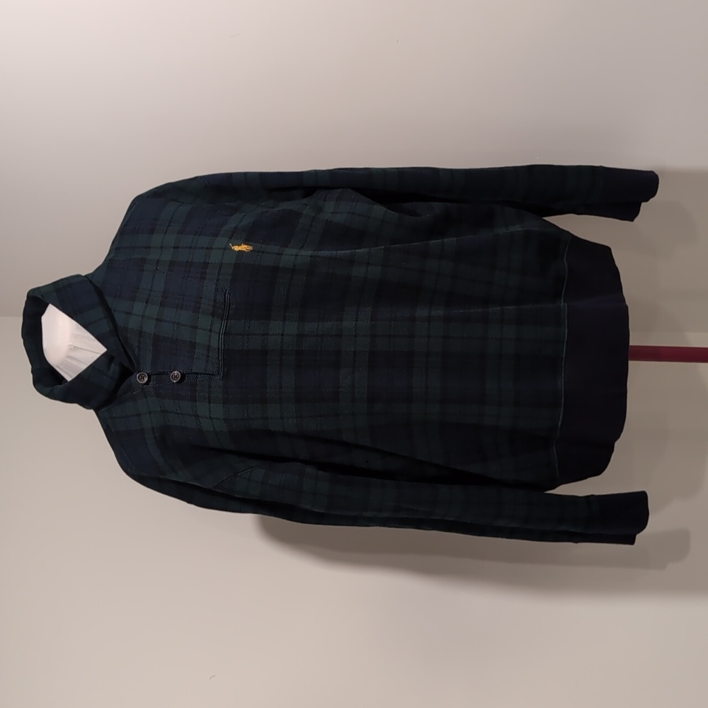 Ralph Lauren Dark Blue and Green Plaid Sweater